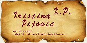 Kristina Pijović vizit kartica
